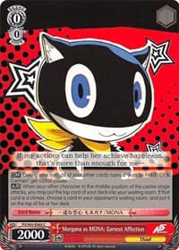 Morgana as MONA: Earnest Affection - Persona 5 - Weiss Schwarz card