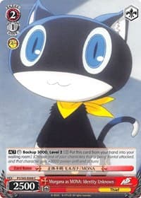 Morgana as MONA: Identity Unknown - Persona 5 - Weiss Schwarz card