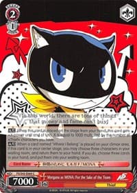 Morgana as MONA: For the Sake of the Team - Persona 5 - Weiss Schwarz card