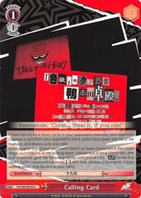 Calling Card (Red) - Persona 5 - Weiss Schwarz card
