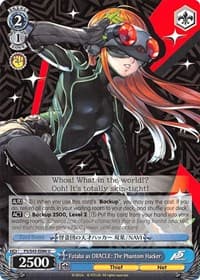 Futaba as ORACLE: The Phantom Hacker - Persona 5 - Weiss Schwarz card