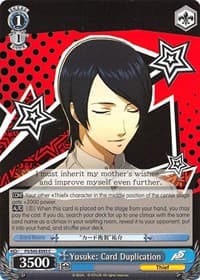 Yusuke: Card Duplication - Persona 5 - Weiss Schwarz card