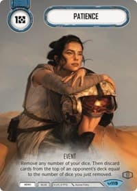 Patience (Alternate Extended Art) (Regional Championship Promo) - SWD: Promo Cards - Star Wars: Destiny card