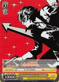 Protagonist as JOKER (SR) - Persona 5 - Weiss Schwarz card