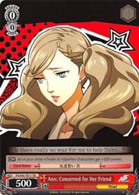 Ann: Concerned for Her Friend - Persona 5 - Weiss Schwarz card