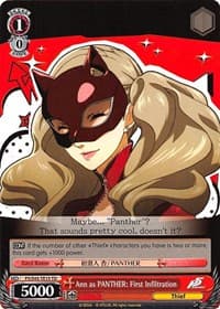 Ann as PANTHER: First Infiltration - Persona 5 - Weiss Schwarz card