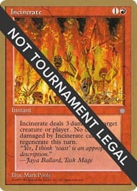 Incinerate - 1996 Mark Justice (ICE) - World Championship Decks - Magic: The Gathering card