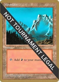 Mountain (B) - 1996 Mark Justice (4ED) - World Championship Decks - Magic: The Gathering card