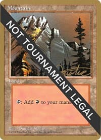 Mountain (A) - 1996 Mark Justice (4ED) - World Championship Decks - Magic: The Gathering card