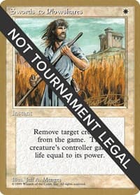 Swords to Plowshares - 1996 Mark Justice (4ED) - World Championship Decks - Magic: The Gathering card