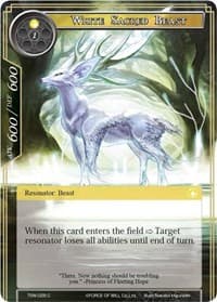 White Sacred Beast - The Time Spinning Witch - Force of Will card