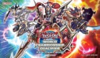 Yu-Gi-Oh! World Championship Qualifier Playmat: Evening Twilight Knight, Black Luster Soldier - Super Soldier, and Beginning Knight - Konami Playmats - Playmats card