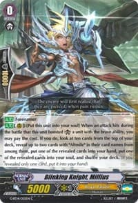 Blinking Knight, Millius - G-BT14: Divine Dragon Apocrypha - Cardfight Vanguard card