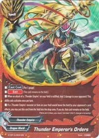 Thunder Emperor's Orders - Driven to Disorder - Future Card BuddyFight card