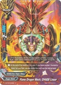 Flame Dragon Mech, CHAOS Linear - Driven to Disorder - Future Card BuddyFight card
