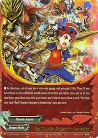 Red Thunder Emperor's Awakening - Driven to Disorder - Future Card BuddyFight card