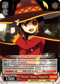 "Parents' Names" Megumin - KonoSuba - Weiss Schwarz card