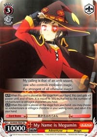 My Name is Megumin - KonoSuba - Weiss Schwarz card