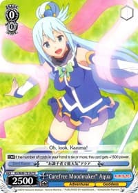 "Carefree Moodmaker" Aqua - KonoSuba - Weiss Schwarz card
