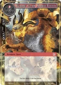 Flame Claw Saber-Tooth - The Time Spinning Witch - Force of Will card