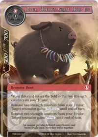 Piggy, Hoelle's Great Hero Pig - The Time Spinning Witch - Force of Will card