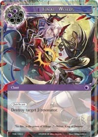 Final Words - The Time Spinning Witch - Force of Will card