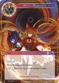 Null Darkness - The Time Spinning Witch - Force of Will card