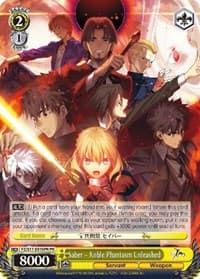 Saber - Noble Phantasm Unleashed (Alternate Art Promo) - Fate/Zero - Weiss Schwarz card