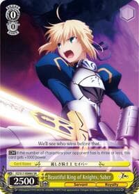 Beautiful King of Knights, Saber (Alternate Art Promo) - Fate/Zero - Weiss Schwarz card