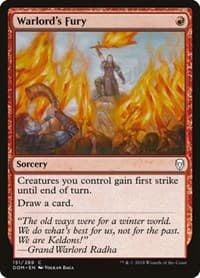 Warlord's Fury - Dominaria - Magic: The Gathering card