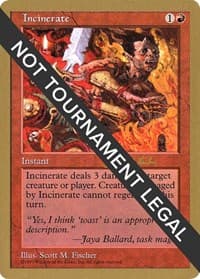 Incinerate - 1997 Janosch Kuhn (5ED) - World Championship Decks - Magic: The Gathering card
