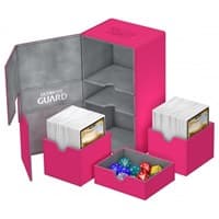 Twin Flip 'n' Tray Deck Case - Pink (Holds 200+) - Ultimate Guard Deck Boxes - Deck Boxes card