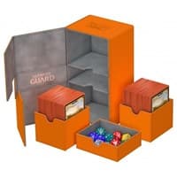 Twin Flip 'n' Tray Deck Case - Orange (Holds 200+) - Ultimate Guard Deck Boxes - Deck Boxes card