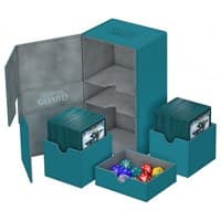 Twin Flip 'n' Tray Deck Case - Petrol (Holds 200+) - Ultimate Guard Deck Boxes - Deck Boxes card