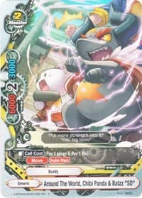 Around the World, Chibi Panda & Batzz "SD" - New World Chaos - Future Card BuddyFight card