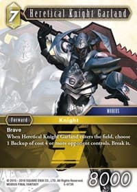 Heretical Knight Garland - Opus V - Final Fantasy TCG card