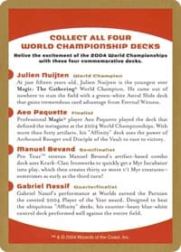 2004 World Championship Advertisement Card - World Championship Decks - Magic: The Gathering card