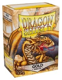 Dragon Shield Matte Sleeves - Gold (100-Pack) - Dragon Shield Card Sleeves - Card Sleeves card