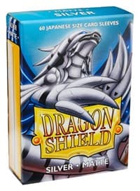 Dragon Shield Matte Japanese Sleeves - Silver (60-Pack) - Dragon Shield Card Sleeves - Card Sleeves card
