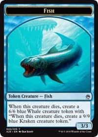 Fish // Kraken Double-Sided Token - Masters 25 - Magic: The Gathering card