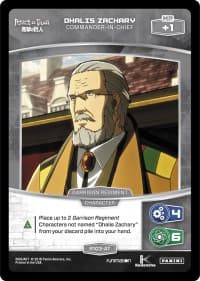 Dhalis Zachary - Commander-in-Chief - Attack on Titan - MetaX TCG card