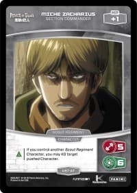 Miche Zacharius - Section Commander - Attack on Titan - MetaX TCG card