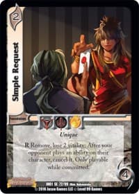Simple Request - World of Indines - UniVersus card