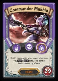 Commander Makhia (Claimed) - Mythical - Lightseekers TCG card