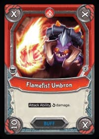 Flamefist Umbron (Claimed) - Mythical - Lightseekers TCG card