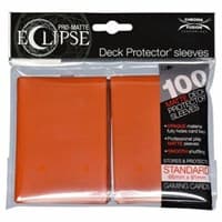PRO-Matte Eclipse Standard Deck Protector Sleeves - Pumpkin Orange (Classic) (100-Pack) - Ultra Pro Card Sleeves - Card Sleeves card