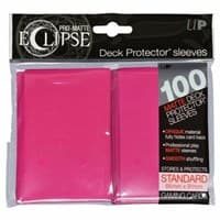 PRO-Matte Eclipse Standard Deck Protector Sleeves - Hot Pink (Classic) (100-Pack) - Ultra Pro Card Sleeves - Card Sleeves card