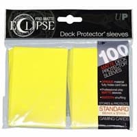 PRO-Matte Eclipse Standard Deck Protector Sleeves - Lemon Yellow (Classic) (100-Pack) - Ultra Pro Card Sleeves - Card Sleeves card