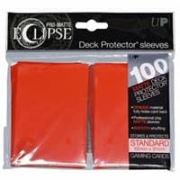 PRO-Matte Eclipse Standard Deck Protector Sleeves - Apple Red (Classic) (100-Pack) - Ultra Pro Card Sleeves - Card Sleeves card