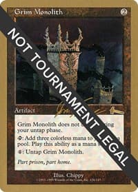 Grim Monolith - 2000 Jon Finkel (ULG) - World Championship Decks - Magic: The Gathering card